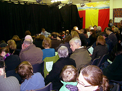 All the world's a stage... well the front of the school hall is anyway. An eager audience wait in antici... pation!