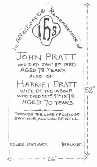 Memorial to John Pratt