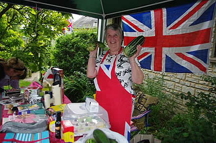 Doreen England at garden party