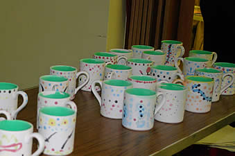 decorated mugs