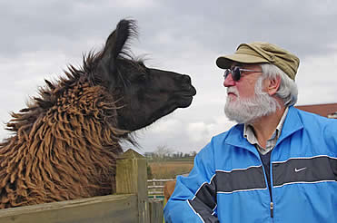 John Coatsworth and llama