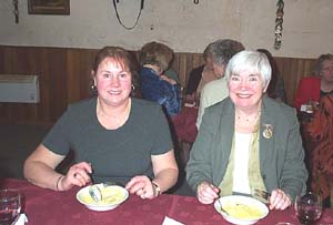 Jenny Saunders with Malvina Keech, Northamtonshire WI County Chairman